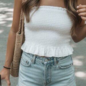 ABERCROMBIE & FITCH CAMI SIZE L WHITE